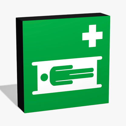 E013 Krankentrage Rettungszeichen ASR-Zeichen Lampe