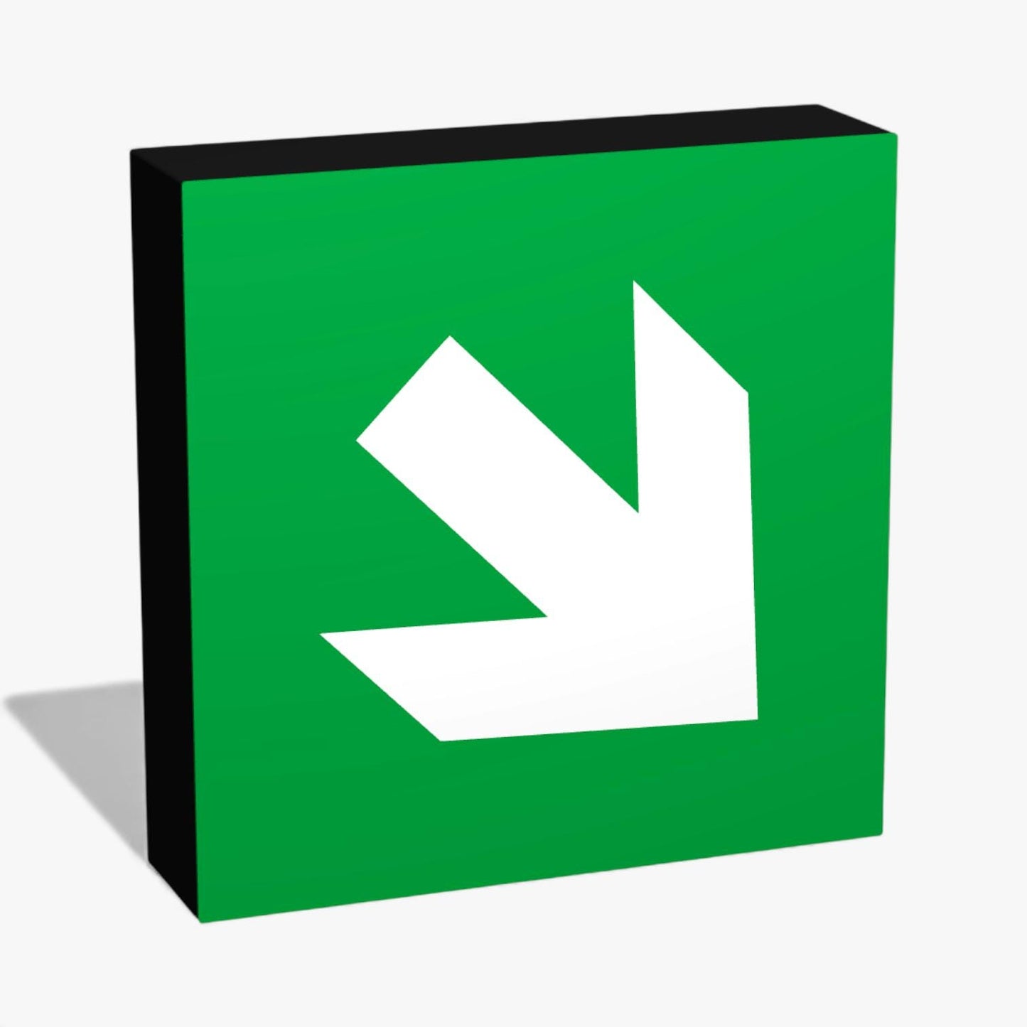 Richtungspfeil Rettung rechts unten Rettungszeichen ASR-Zeichen Lampe