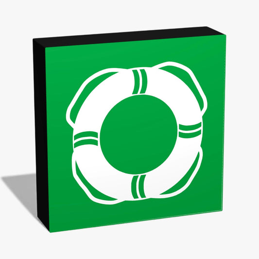 Richtungspfeil Rettung rechts unten Rettungszeichen ASR-Zeichen Lampe