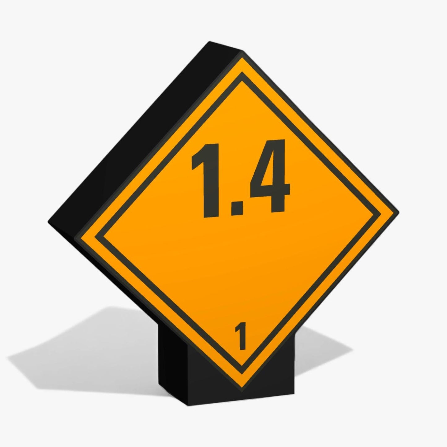 Kennzeichnung von Gefahrenstoffen Klasse 1.4 ADR-Warntafel Lampe