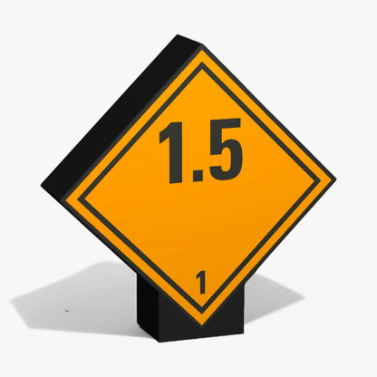 Kennzeichnung von Gefahrenstoffen Klasse 1.5 ADR-Warntafel Lampe