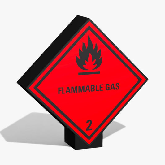 Flammable Gas Kennzeichnung von Gefahrenstoffen Klasse 2.1 ADR-Warntafel Lampe