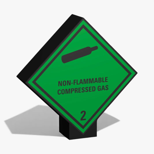 Not Flammable Compressed Gas Kennzeichnung von Gefahrenstoffen Klasse 2.2 ADR-Warntafel Lampe