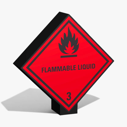 Flammable Liquid Kennzeichnung von Gefahrenstoffen Klasse 3 ADR-Warntafel Lampe