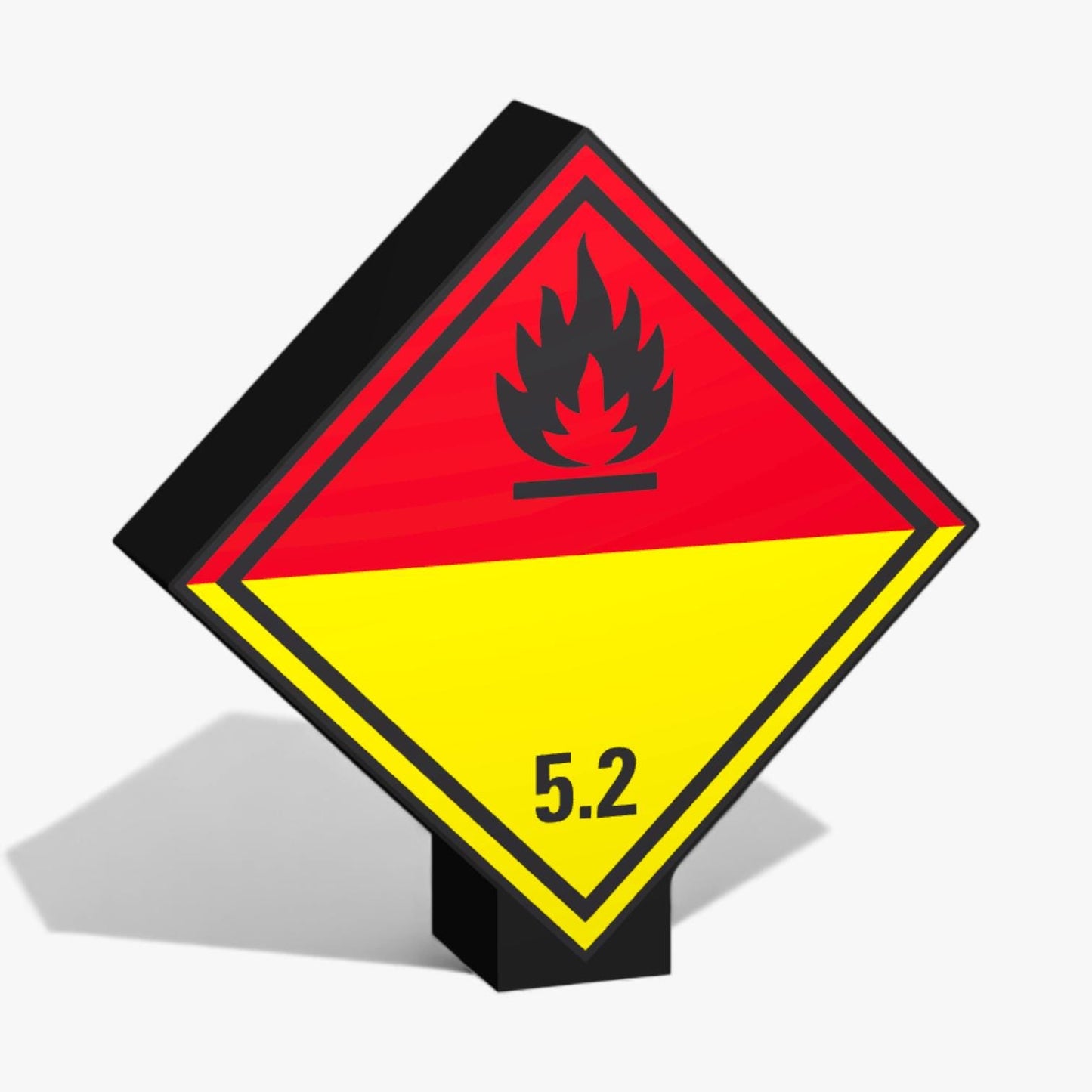 Organische Peroxide Kennzeichnung von Gefahrenstoffen Klasse 5.2 ADR-Warntafel Lampe