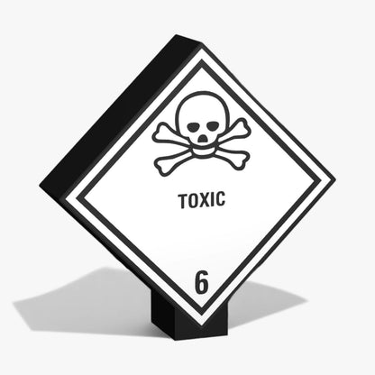 Toxic Kennzeichnung von Gefahrenstoffen Klasse 6.1 ADR-Warntafel Lampe