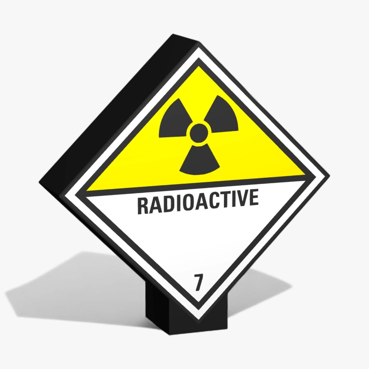 Radioactive Kennzeichnung von Gefahrenstoffen Klasse 7 ADR-Warntafel Lampe