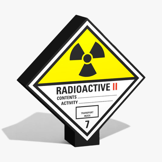 Radioactive 2 Kennzeichnung von Gefahrenstoffen Klasse 7 ADR-Warntafel Lampe