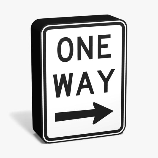 One Way (right) Australian Road Sign Lampe