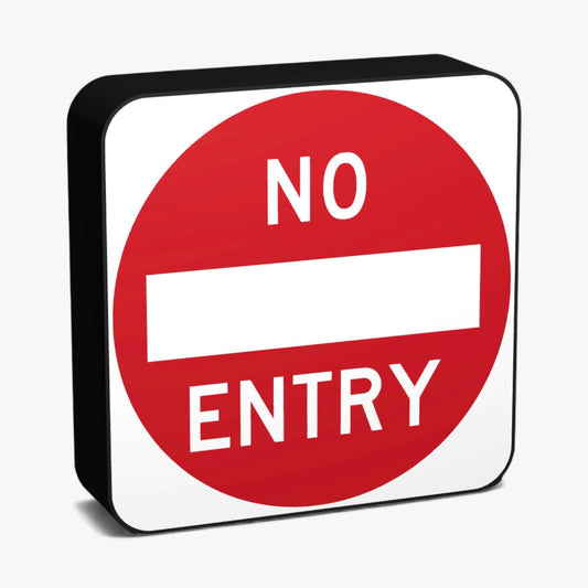 No Entry Australian Road Sign Lampe