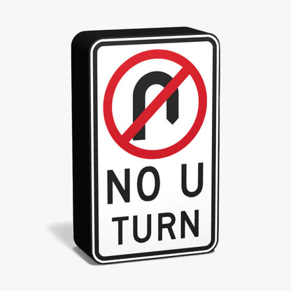 No U-turn Australian Road Sign Lampe