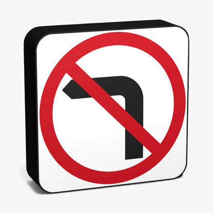 No Left Turn Australian Road Sign Lampe