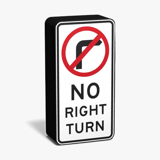 No Right Turn Australian Road Sign Lampe