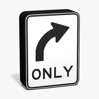 Turn Right Australian Road Sign Lampe