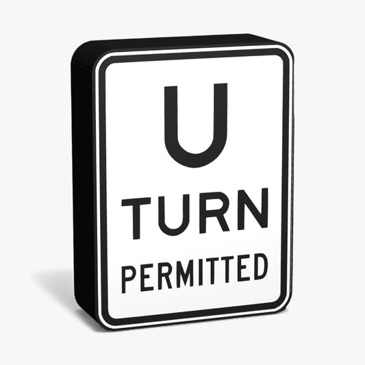 U-turn Australian Road Sign Lampe