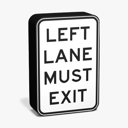 Left Lane Must Exit Australian Road Sign Lampe