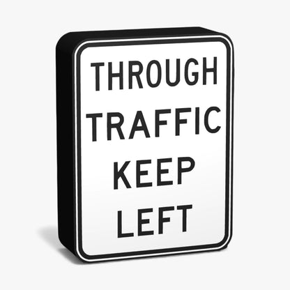 Through Traffic Keep Left Australian Road Sign Lampe