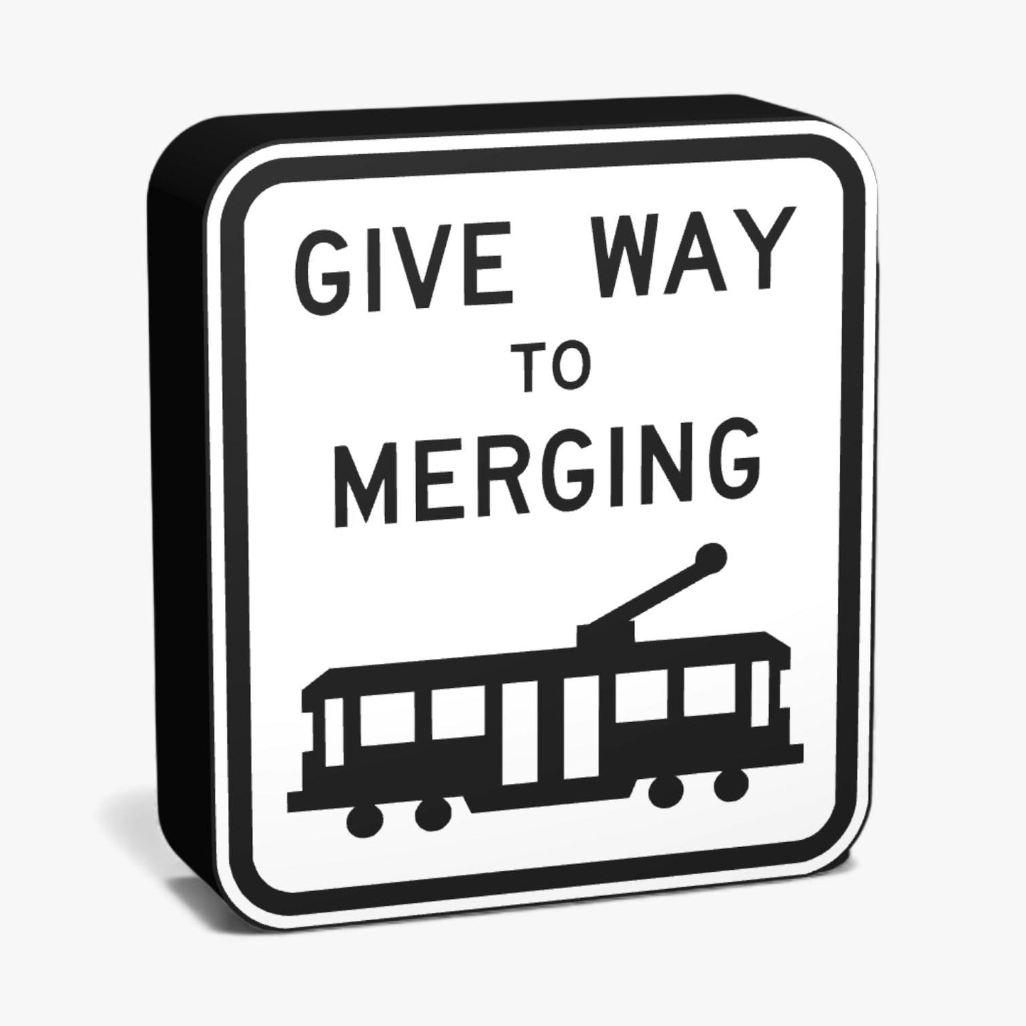 Give Way to Merging Tram Australian Road Sign Lampe
