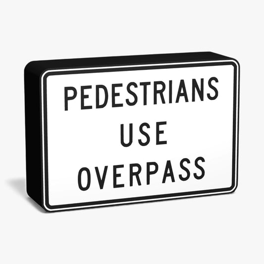 Pedestrians use Overpass Australian Road Sign Lampe