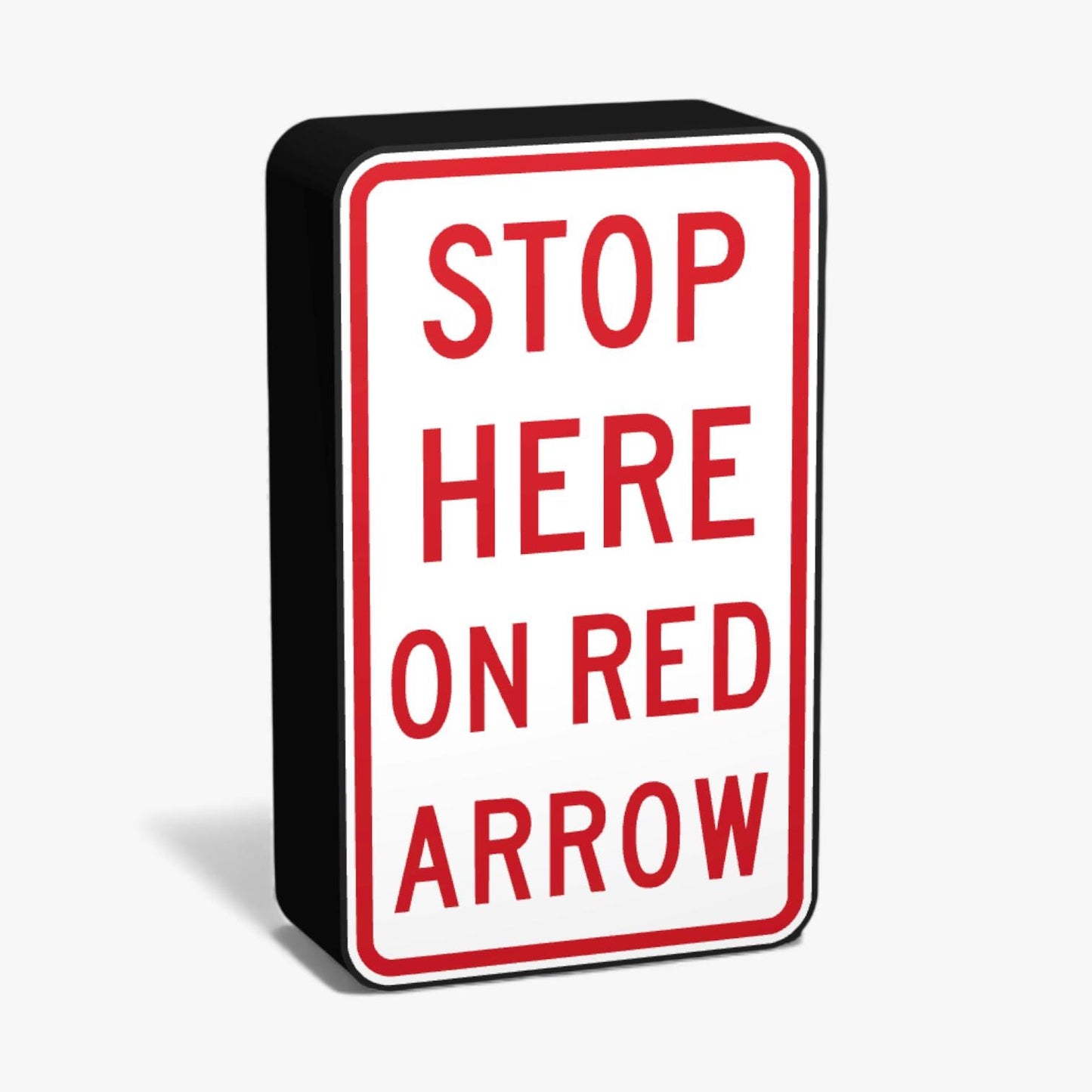 Stop here on Red Arrow Australian Road Sign Lampe
