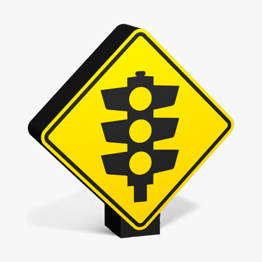 Traffic signals ahead Australian Road Sign Lampe