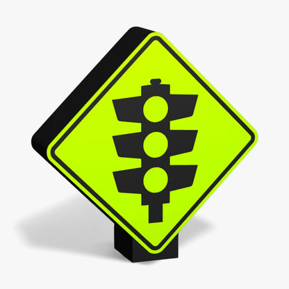 Signal-controlled pedestrian crossing ahead Australian Road Sign Lampe