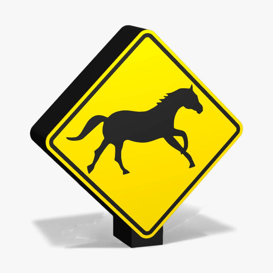 Wild Horses Crossing Australian Road Sign Lampe