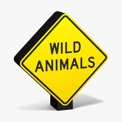 Wild Animals Australian Road Sign Lampe