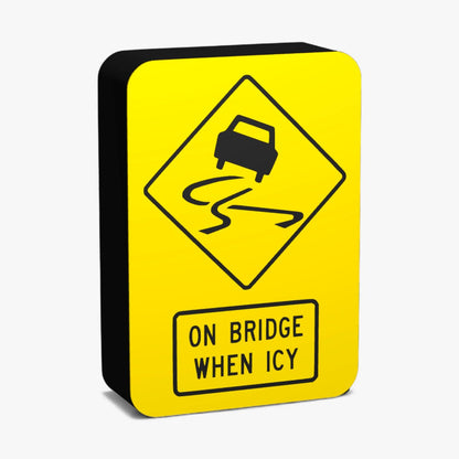 Slippery Road on Bridge When Icy Australian Road Sign Lampe