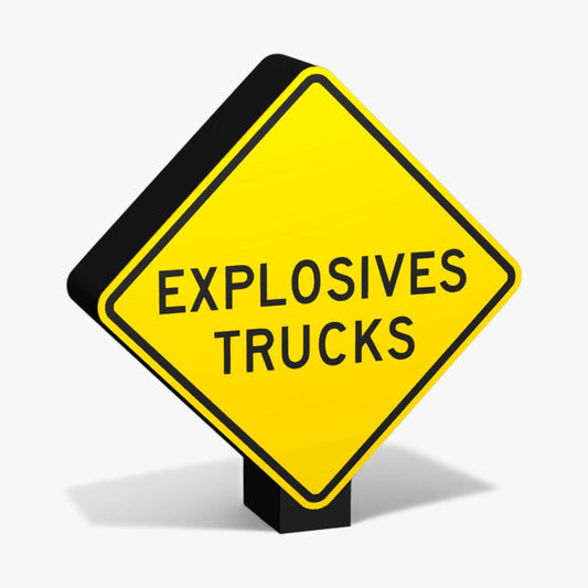 Explosive Trucks Australian Road Sign Lampe