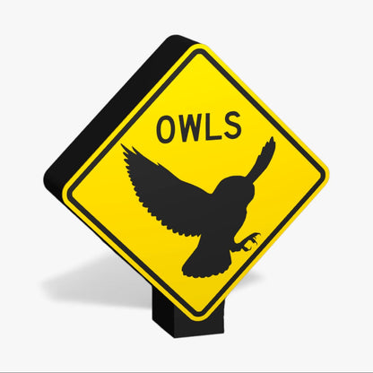 Owls Crossing Australian Road Sign Lampe