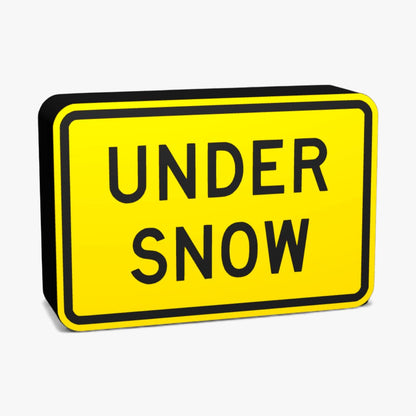 Under Snow Australian Road Sign Lampe