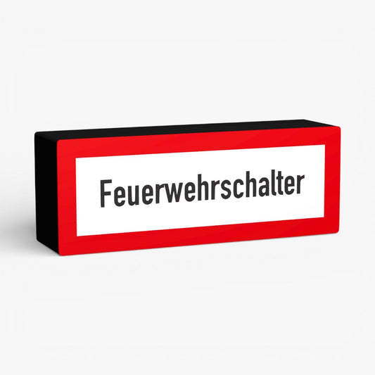 Feuerwehrschalter Feuerwehrzeichen Lampe
