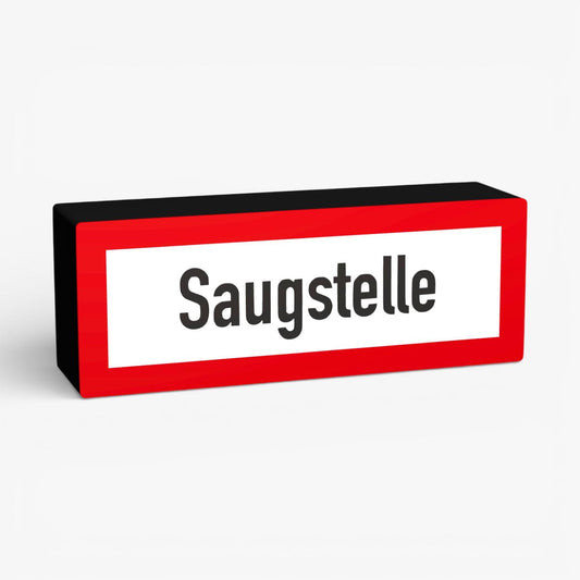 Saugstelle Feuerwehrzeichen Lampe