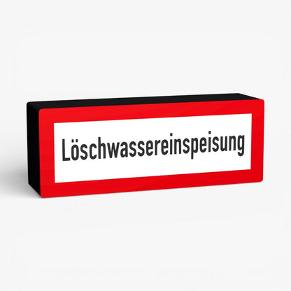 Löschwassereinspeisung Feuerwehrzeichen Lampe