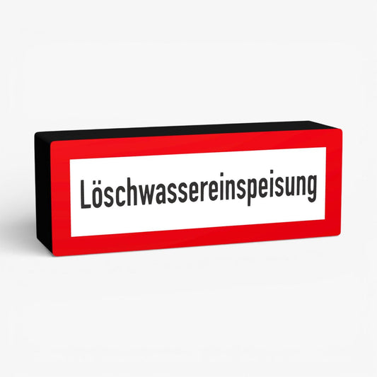 Löschwassereinspeisung Feuerwehrzeichen Lampe