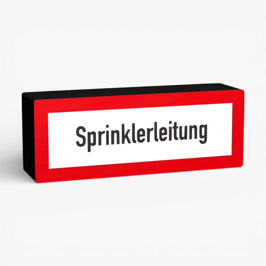 Sprinklerleitung Feuerwehrzeichen Lampe