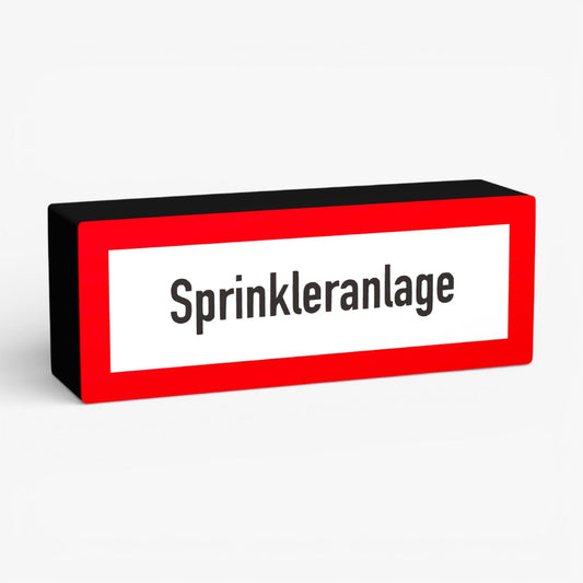 Sprinkleranlage Feuerwehrzeichen Lampe