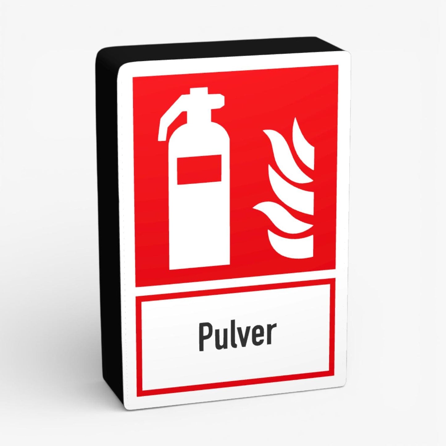 Pulver Rechteck Feuerwehrzeichen Lampe