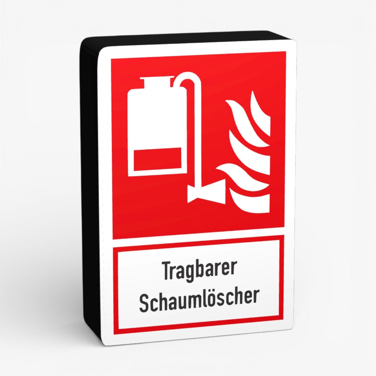 Tragbarer Schaumlöscher Rechteck Feuerwehrzeichen Lampe