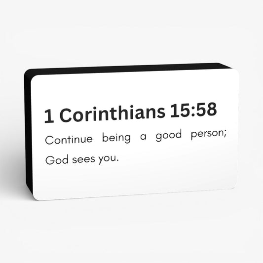 1 Corinthians 15:58 Bibelverse Lampe