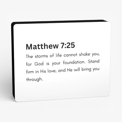 Matthew 7:25 Bibelverse Lampe