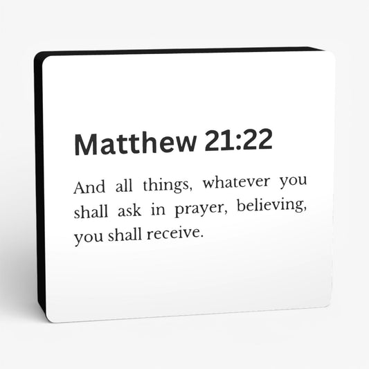 Matthew 21:22 Bibelverse Lampe
