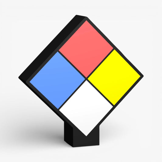 Leerer NFPA 704 Fire Diamond Feuerwehrzeichen Lampe