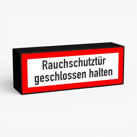 Rauchschutztür geschlossen halten Feuerwehrzeichen Lampe