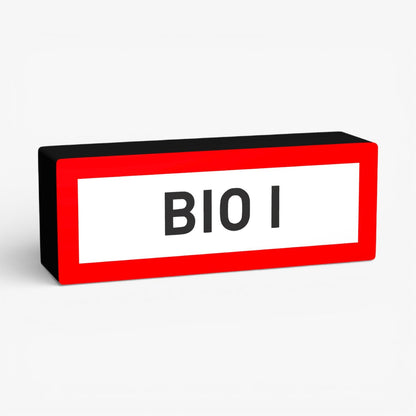 BIO I Biologische Gefahrengruppe 1 Feuerwehrzeichen Lampe