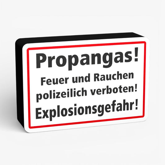 Propangas! Feuerwehrzeichen Lampe