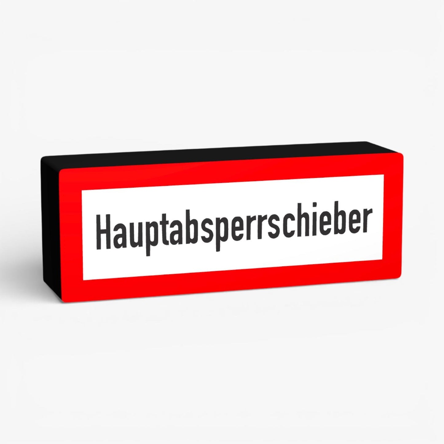 Hauptabsperrschieber Feuerwehrzeichen Lampe