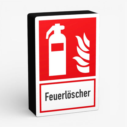 Feuerlöscher Rechteck Feuerwehrzeichen Lampe