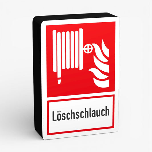Löschschlau Rechteck Feuerwehrzeichen Lampe